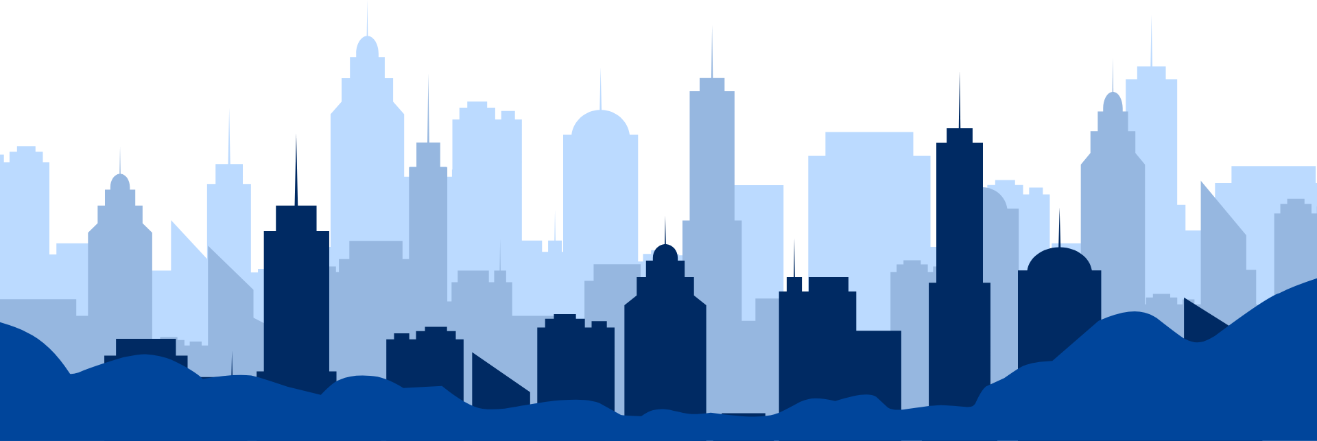 Modern city silhouette