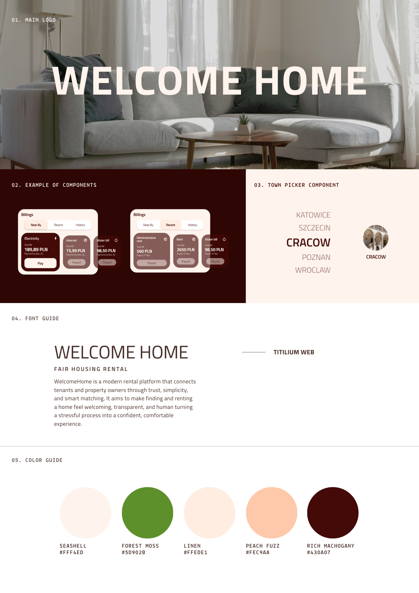 WelcomeHome design typography